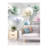 dreamwall 3 Boyutlu Renkli Çiçekler Deseni Silinebilir Sağlıklı Tekstil Duvar Kağıdı