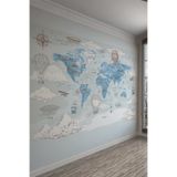 dreamwall Dünya Haritası Çocuk Odası Tekstil Duvar Kağıdı