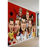 dreamwall Futbol Yıldızları Karikatür Desenli Tek Parça Tekstil Duvar Kağıdı