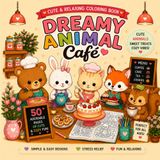 Dreamy Animal Café Coloring Book: 50 Cute & Relaxing Coloring Pages Filled with Adorable Animals, Sweet Treats, Cozy Café Adventures, and Stress-Relieving Fun