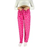 Dreamy Soft Kadife Dokulu Desenli Süet Pijama Altı Pantolon, Fuşya, S