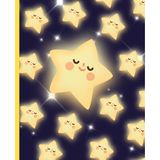 Dreamy Star Notebook – Cute Kawaii Night Sky Journal: 7.5 x 9.25 Inch | 100 Ruled Pages | Adorable Sleepy Star Themed Writing Notebook for Kids, Teens & Dreamers