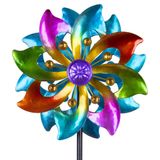 DREAMYSOUL Rüzgar Spinner Açık Metal, 37 inç Kinetik Rüzgar Spinners Renkli Rüzgar Heykel Yard Sanat Bahçe Veranda Çim Dekor
