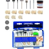 Dremel 684 Parlatma Aksesuarı, Çok Amaçlı Aletler Için, Temizlik ve Cilalama Için 20 Aksesuar Seti - Çok Renkli - Standart