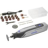 Dremel 8150-20 Akülü Gravür Taşlama Makinesi ve Çok Amaçlı El Motoru, 7.2V Kömürsüz Motor USB-C Şarjlı 20 Parça Aksesuar