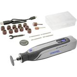 Dremel 8150-20 Akülü Gravür Taşlama Makinesi ve Çok Amaçlı El Motoru, 7.2V Kömürsüz Motor USB-C Şarjlı 20 Parça Aksesuarlı - F0138150JA