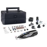 DREMEL 8250 (8250-5/65) | Kutulu ağır işler için, 65 aksesuar, 5 başlık, 2 pil + şarj cihazı, kesme, taşlama, frezeleme, gravür için