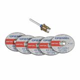 Dremel EZ406-02 EZ Kilit Kesme Tekerlek Seti, 38.1 mm Çap, 5 Parça Fiberglas Takviyeli