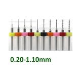 Dremel İçin 0.20-1.10mm Pcb Tungsten Karbür 10 Lu Mikro Matkap Ucu Set