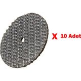 Dremel Için Fiberglass Kesici Disk (10 Adet) - Siyah - Çap: 32mm