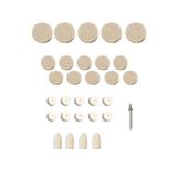 Dremel vb. uyumlu 30 parça keçe mandren seti