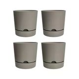 Drenajlı Plastik Çiçek Saksısı, 4 Adet, 25 Cm, 9 Litre Kapasite