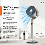 Dreo Turbapoly Fan Gri Sessiz Hava Sirkülatörlü Ayaklı Vantilatör