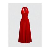 Dressco Kendall - Boyundan Bağlamalı Drapeli Maxi Elbise