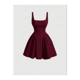 Dressco Matilda - Krep Kumaş Askılı Volanlı Mini Elbise