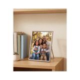 Dressy Home Metal Fotoğraf Çerçevesi Çift Camlı Masaüstü Kitaplık Resim Çerçevesi Modern Dekoratif Çerçeve