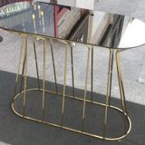 Dresuar 12418 Cadde Model Metal Gold Renk Kaplama Temper Cam Ayna El Yapım