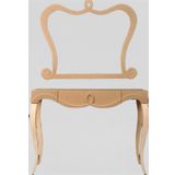 Dresuar 12921 Avangart Aslan Cnc Model Ahşap Kayın Ayak Mdf Estetik Ayna Çerçev