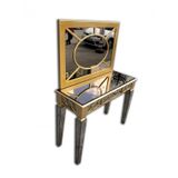 Dresuar 13718 Motifli Ayna Kaplama Model Parlak Gold Renk Kayın Torna Çekm Elyapı