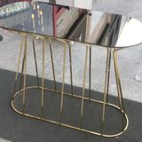 Dresuar 18063 CADDE Model Metal transmisyon GOLD renk kaplama TEMPER Cam El Yapım