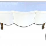 Dresuar-Calisma Masa 17902 St Bombe Model Dalga Ayna Kayin Aslan Ayak Beyaz Lake