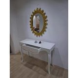 Dresuar Cnc Çökertme 90670 Model Güneş Gold Renk Ayna Lake Beyaz Tabla Kayn Aslan Ayak