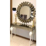 Dresuar St 18113 Gunes Model Parlak Bronz Cam Ayna Kapli Kayin Tombul Ayak Beyaz