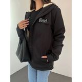 Drgy Unisex Tam Kalıp Kapşonlu Içi Kürklü Mont - Siyah
