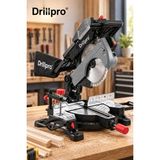 Drillpro Tam Profesyonel Gönye Kesme Kafa Kesme Testere Makinesi 2000W 255MM