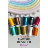Drima %100 Polyester 120 numara Onlu Dikiş İpi Seti Karışık Renkler