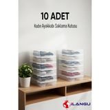 Dripon 10 Adet Şeffaf Kadın Ayakkabı Saklama Kutusu-Hava Kanallı-Organizer