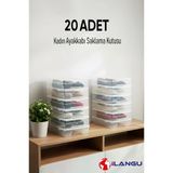 Dripon 20 Adet Şeffaf Kadın Ayakkabı Saklama Kutusu-Hava Kanallı-Ayakkabı Düzenleyici