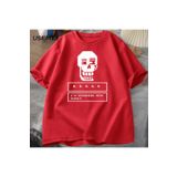 Drippy Undertale oyunu kafatası tişört erkekler Streetwear kısa kollu Tee giyim erkek yuvarla