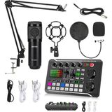 Driton BM-800 + F998 Siyah Podcast Tiktok Youtube Yayıncı Condenser Mikrofon ve Ses Kart Seti