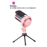 DRİTON Driton Youtuber Mikrofon Mv-5 PEMBE Rgb Usb Oyuncu Yayıncı Ve Podcast Için Uyumlu Condenser Mikrofon