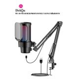 DRİTON Driton Youtuber Mikrofon Mv-6s Siyah Rgb Usb Oyuncu Yayıncı Ve Podcast Condenser Mikrofon Seti