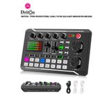 DRİTON F-998 Stüdyo Ses Mikseri Şarjlı Bluetooth DJ Canlı Yayın Kondenser Mikrofon Bağlantısı