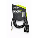 DRİTON LX-MC LX-176 1 METRE SES VE IŞIK SİSTEMİ İKİ XLR-XLR ERKEK VE 3.5 STEREO JACK KABLO