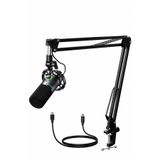 DRİTON MV-2 Siyah Rgb Usb Oyuncu Yayıncı Ve Podcast Için Uyumlu Condenser Mikrofon