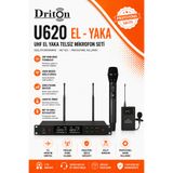 DRİTON U-620 UHF EL YAKA KABLOSUZ TELSİZ MİKROFON