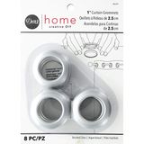 Dritz 2,5 cm, nikel perde halkaları, 1, 8 adet