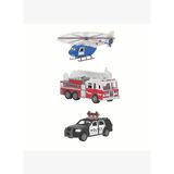 Driven 3'Lü Set - Helikopter, Polis Arabası, İtfaiye Arabası
