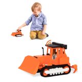 Driven by Battat B WH1012Z Mikro Bulldozer tırmık, kürek ve gerçekçi ses - 3 yaşından büyük çocuklar için kamyon ve inşaat oyuncakları, çok renkli