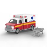 Driven by Battat Işıklar ve Sesler ile 7 İnç Ambulans Oyuncak, Erkekler ve Kızlar için Kurtarma Aracı, Dayanıklı Tasarım, Gerçekçi Detaylar, Çocuklar için İdeal Hediye 3+ Yıl Oyuncak