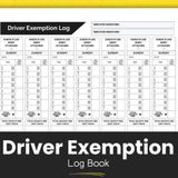 Driver Exemption Log Book: For Short-Haul Drivers, FMCSA Compliance, Daily Duty Status and Time Logs