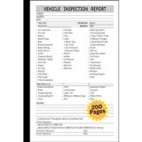 Driver Vehicle Inspection Report Book: Daily Vehicle Inspection Checklist Log Book for Drivers and Truckers, 200 Single-Sided Sheets