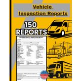 Drivers Vehicle Inspection Report Book: 150 Copies (8.5" x 11")