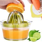 Drizom Narenciye Limon Portakal Sıkacağı Manuel El Sıkacağı, Dahili Ölçüm Kabı ve Rende, 350 ml, Yeşil
