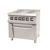 DRN DRNEK-8070 4'lü 80x73x85 cm Elektrikli Kuzine 4 Ocak 1 Fırın