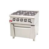 DRN DRNGK-1270 6'lı 6 Ocak 1 Fırın 120x73x85 cm Gazlı Kuzine